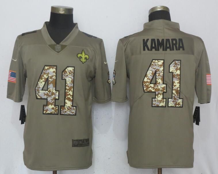 New Orleans Saints #41 Kamara Olive Camo Carson Salute to Service Limited Nike NFL Jerseys->new orleans saints->NFL Jersey